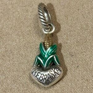 🆕Listing! Brighton Nebraska Charm Ear of golden corn for the Cornhuskers State